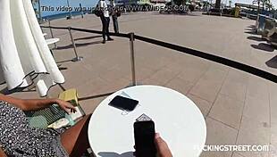 STREET SLUT'S HUGE TITS AND BIG CLIT BEG FOR CREAM FILLING! 