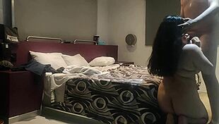 Hotel motel hookup filmed by two cameras first angle