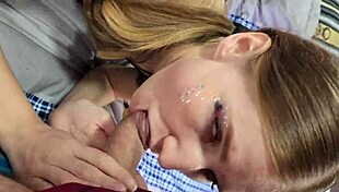 Ever wondered how a horny hotel maid takes monster cock deepthroat to explosive cumshot?