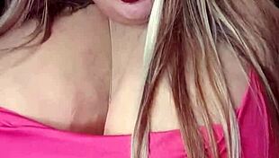 susi shows huge tits in red dress sucking bbc toy then fucks it