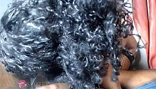 Elvieslutty slut rides ebony cock homemade style?
