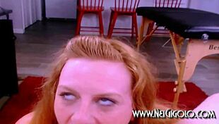 petite redhead goddess chokes on monster cock deepthroat webcam voyeur pleasure