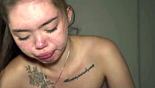 imagine this cute asian teen drilled rough in college threesome pov