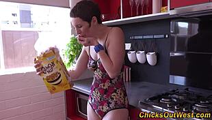 Real Australian Amateur Toys Hairy Pussy to Intense Orgasm