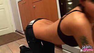 my 18yo ass shakes teasingly inside tight jeans