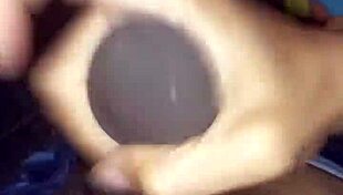 stepmom jerks off and deepthroats stepson's big cock in quick wet session