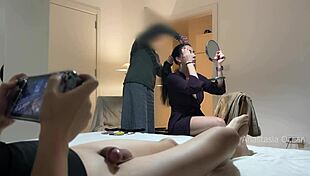oh man my stepmom and i get ready for dinner while husband relaxes flashing his cock cfnm...