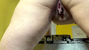 imagine that close-up view of cheating chubby wife pussy filled with creampie doggystyle