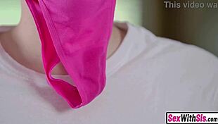 stepbro, you got caught panty sniffing, now my teen stepsis punishes your perv ass hardcore