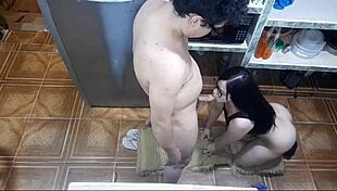 Promiscuous young latina lets stranger penetrate and slobber her vagina