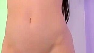 perfect body brunette sways seductively on webcam stage