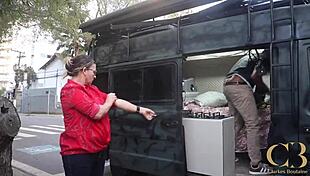 imagine granny bts fucked bareback in city trailer park bus