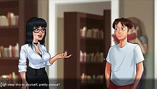 teacher sneaks forbidden fuck with her own student