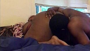devouring her wet shaved pussy from behind until horny milf orgasms hard