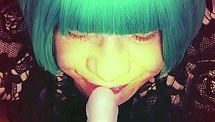 god i'm gagging on this shemale's sloppy nasty dick like crazy