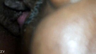 sucking and fingering bbw ebony granny wife's pussy at rest stop