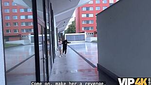 young 18+ beauty with natural tits cheats on bf right in front of him for creampie pov