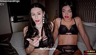i can't stop squirting and pissing as two dirty sluts take double penetration orgy with three huge black cocks