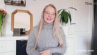 Holy shit cute blonde anna squirts hard masturbating with dildo and fingers!