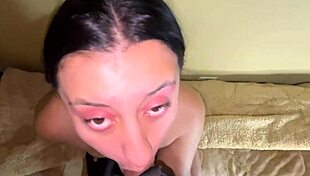 caught my friend spying so i let him blast cum all over my face 😈💦