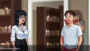 teacher sneaks forbidden fuck with her own student