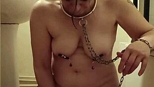 French milf slave trains with huge dildos in pov humiliation session