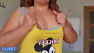 Big ass Latina in leggings fucks stepdad wildly!