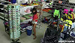 caught shoplifting? officer's cavity search on daisy phoenix goes wild with stepmom koda moore threesome