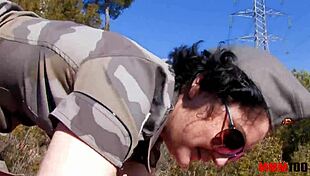 i love when my officer bends me over for outdoor ass pounding