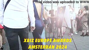 Cataleya's Submissive Wife Takes On Two Cocks in Wild Interracial Rimjob and Cum Fest at Xbiz Amsterdam!