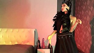 Monika Fox as Maleficent rams staff deep into tight ass