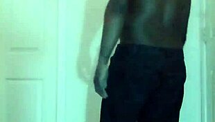 Balcony dancer sways between anal canal walks and catwalk teases.