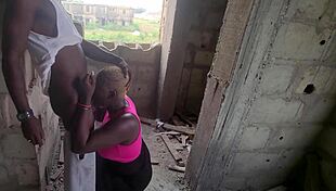 picture this ebony couple sneaking off for rough doggystyle in an abandoned house squirting everywhere outdoors
