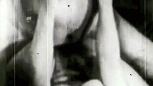 vintage milf reveals hairy pussy in erotic retro silent flick