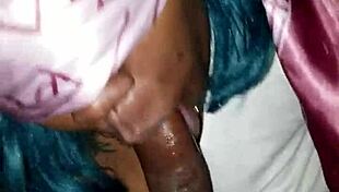Blindfolded Pretty Fat Babe Wacks Hard Pretty Black Cock Bareback