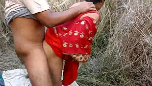 Bangladeshi Wife's Wild Blowjob Cowgirl Fuck in Grass!