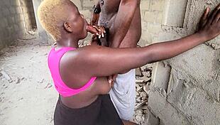 picture this ebony couple sneaking off for rough doggystyle in an abandoned house squirting everywhere outdoors