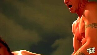 Handsome stud passionately pounds slut ass after pussy eating