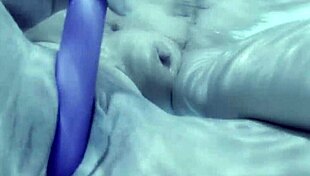 brunette slips into jacuzzi fingers pussy then SQUIRTS massively from vibrator