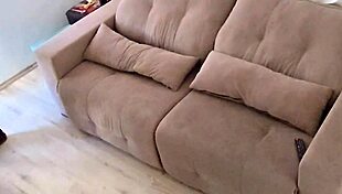 Muscular Brazilian neighbor rips clothes for homemade big cock jerk-off striptease