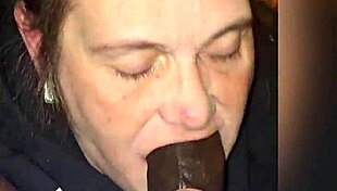 stepmom with baby blue nails slurps black cock sloppy gumjob