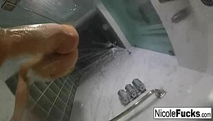 Nicole Aniston Soaks Naked Body in Steamy Shower Masturbation
