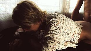 Amateur housewife begs for deep creampie during rough doggystyle anal assfucking cum inside