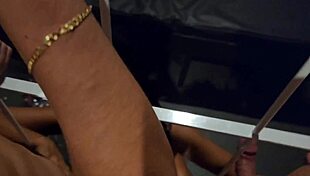 housewife slut caught with men, fucks them hard through the bars like a pro