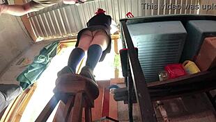 i spy huge ass student skirt no panties upskirt hidden cam