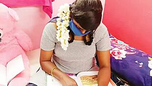 schoolgirl moans dirty telugu while getting fucked first time?