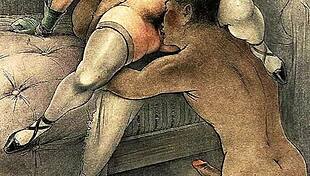 Vintage Erotic Art from Antique Retro Scenes Unfolds Secrets