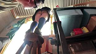 i spy huge ass student skirt no panties upskirt hidden cam