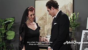 Gilf Widow Tempts Young Organizer at Funeral