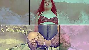 Shemale gapes huge asshole extreme with giant wedge dildo insertion
